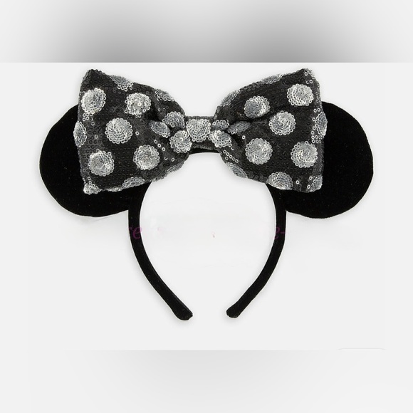 Official Disney Minnie Mouse Oversized Sequin Bow Headband/Hair Accessory - Picture 1 of 9